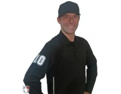 Smitty Long Sleeve Vertical Stripe Umpire Shirt - Black -UMP ATTIRE Shop S311 BK with N3 SUB WBW