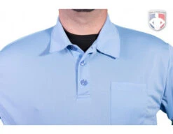 Smitty Long Sleeve Vertical Stripe Umpire Shirt - Powder Blue -UMP ATTIRE Shop S311 PB Collar