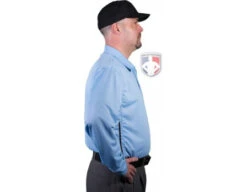 Smitty Long Sleeve Vertical Stripe Umpire Shirt - Powder Blue -UMP ATTIRE Shop S311 PB Right