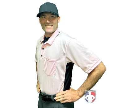 Smitty Major League Replica Umpire Shirt - Pink With Black 4 Smitty Major League Replica Umpire Shirt - Pink With Black - Image 2