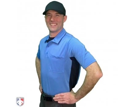 Smitty V2 Major League Replica Umpire Shirt - Sky Blue With Black 4 Smitty V2 Major League Replica Umpire Shirt - Sky Blue With Black - Image 2