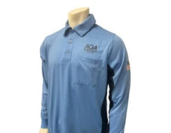 Arkansas (AOA) Long Sleeve Major League V2 Replica Baseball Umpire Shirt - Sky Blue With Black
