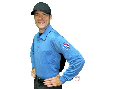 California Softball Officials Association Southern Section (CSOA-SS) Long Sleeve Umpire Shirt - Sky Blue With Black 4 California Softball Officials Association Southern Section (CSOA-SS) Long Sleeve Umpire Shirt - Sky Blue With Black - Image 2