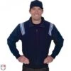 Smitty Traditional Half-Zip Umpire Jacket - Navy And Powder Blue -UMP ATTIRE Shop S320 N PB Smitty Traditional Half Zip Umpire Jacket Navy with Powder Blue Front View 1