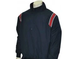 Smitty Traditional Half-Zip Umpire Jacket - Navy And Red -UMP ATTIRE Shop S320 N R Smitty Traditional Half Zip Umpire Jacket Navy with Red Front View