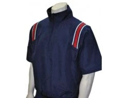 Smitty Traditional Half-Zip Short Sleeve Umpire Jacket - Navy And Red -UMP ATTIRE Shop S324 N R W Smitty Traditonal Half Zip Short Sleeve Umpire Jacket Navy and Red 1