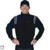Smitty Major League Style Fleece Lined Umpire Jacket - Black And White -UMP ATTIRE Shop S330 BK WH Smitty Major League Style Fleece Lined Umpire Jacket Black and White Front View 1
