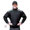Smitty Major League Replica Thermal Umpire Jacket - Black With Charcoal Grey -UMP ATTIRE Shop S341 Smitty Major League Replica Thermal Umpire Jacket Black with Charcoal Grey Front 1