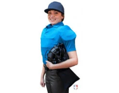 Smitty NCAA Softball Short Sleeve Body Flex Women's Umpire Shirt - Bright Blue -UMP ATTIRE Shop S346 BB Smitty NCAA Softball Short Sleeve Body Flex Womens Umpire Shirt Bright Blue side plate