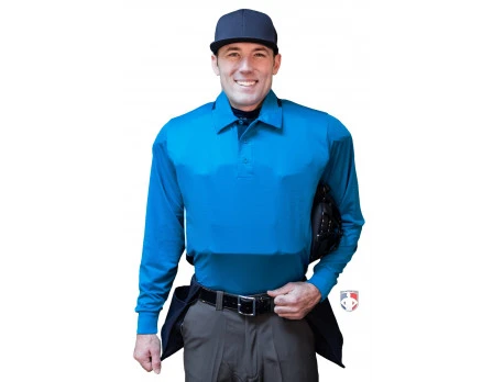 Smitty NCAA Softball Long Sleeve Body Flex Men's Umpire Shirt - Bright Blue 4 Smitty NCAA Softball Long Sleeve Body Flex Men's Umpire Shirt - Bright Blue - Image 2