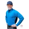 Smitty NCAA Softball Long Sleeve Body Flex Men's Umpire Shirt - Bright Blue