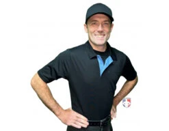 Smitty V3 Major League Replica Umpire Shirt - Black With Sky Blue
