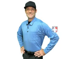 Smitty V3 Major League Replica Long Sleeve Umpire Shirt - Sky Blue With Black 10 Smitty V3 Major League Replica Long Sleeve Umpire Shirt - Sky Blue With Black -UMP ATTIRE Shop S350 SB Smitty V3 Major League Replica Long Sleeve Umpire Shirt Sky Blue with Black angle