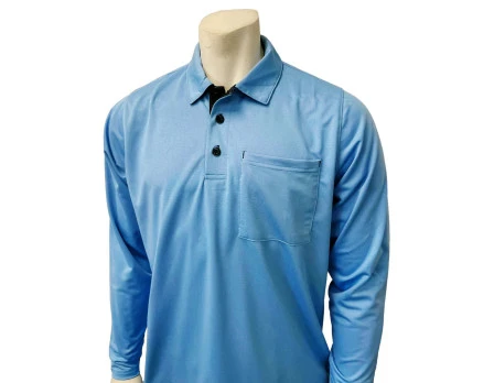 Smitty V3 Major League Replica Long Sleeve Umpire Shirt - Sky Blue With Black 7 Smitty V3 Major League Replica Long Sleeve Umpire Shirt - Sky Blue With Black - Image 5