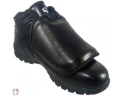 Smitty All-Black Mid-Cut Umpire Plate Shoes -UMP ATTIRE Shop SM Plate Front Angled Inside