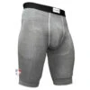 ThighPro Protective Umpire Compression Shorts - Gray -UMP ATTIRE Shop THIGHPRO ThighPro Protective Shorts Gray angle