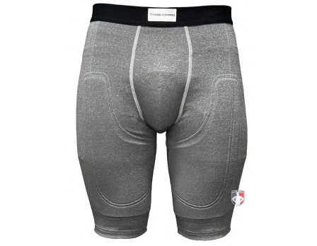 ThighPro Protective Umpire Compression Shorts - Gray 4 ThighPro Protective Umpire Compression Shorts - Gray - Image 2