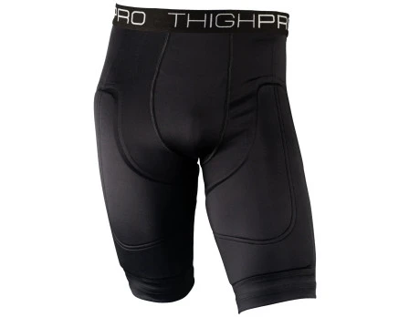 ThighPro Men's Protective Umpire Compression Shorts - Black 3 ThighPro Men's Protective Umpire Compression Shorts - Black
