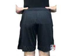 Under Armour 9" Tech Vent Black Referee Shorts -UMP ATTIRE Shop UA VENT Under Armour 9 Tech Vent Black Referee Shorts backside