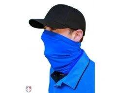 UMPLIFE Neck Gaiter -UMP ATTIRE Shop ULF GAITER PB UMPLIFE Neck Gaiter Light Blue Worn Up Front Angled