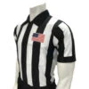 Smitty 2 1/4" Stripe Body Flex Short Sleeve Football Referee Shirt With CHEST USA FLAG -UMP ATTIRE Shop USA109 Smitty Body Flex Football Referee Shirt
