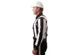 Smitty 2 1/4" Stripe Long Sleeve Football Referee Shirt With CHEST USA FLAG -UMP ATTIRE Shop USA110SIDE1