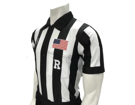 Smitty 2" Stripe Body Flex Short Sleeve Football Referee Shirt With Position Placket 6 Smitty 2" Stripe Body Flex Short Sleeve Football Referee Shirt With Position Placket - Image 4