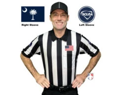 South Carolina (SCLOA) 2" Stripe Body Flex Short Sleeve Referee Shirt