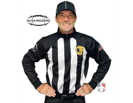 California (REDDING) 2 1/4" Stripe Cold Weather Water Resistant Football Referee Shirt 3 California (REDDING) 2 1/4" Stripe Cold Weather Water Resistant Football Referee Shirt