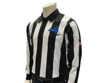 New York (NYSACFO) 2 1/4" Stripe Fleece-Lined Cold Weather Football Referee Shirt 3 New York (NYSACFO) 2 1/4" Stripe Fleece-Lined Cold Weather Football Referee Shirt