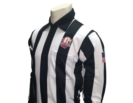 Ohio (OHSAA) 2 1/4" Stripe Fleece-Lined Cold Weather Football Referee Shirt 3 Ohio (OHSAA) 2 1/4" Stripe Fleece-Lined Cold Weather Football Referee Shirt
