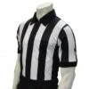 Smitty 2 1/4" Stripe Body Flex Short Sleeve Football Referee Shirt With SLEEVE USA FLAG