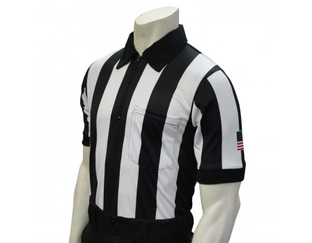 Smitty 2 1/4" Stripe Body Flex Short Sleeve Football Referee Shirt With SLEEVE USA FLAG 3 Smitty 2 1/4" Stripe Body Flex Short Sleeve Football Referee Shirt With SLEEVE USA FLAG