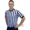 Smitty 1" Stripe Body Flex V-Neck Referee Shirt 2 Smitty 1" Stripe Body Flex V-Neck Referee Shirt -UMP ATTIRE Shop USA200 FLEX NF Worn Front Angled