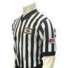 Nebraska (NSAA-NHSOA) 1" Stripe Body Flex Men's V-Neck Referee Shirt With NHSOA Logo -UMP ATTIRE Shop USA200NE NHS 2
