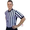 Smitty 1" Stripe Body Flex V-Neck Referee Shirt With Side Panels