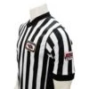 Nebraska (NSAA-NHSOA) 1" Stripe Body Flex Men's V-Neck Referee Shirt With NHSOA Logo & Side Panels -UMP ATTIRE Shop USA201NE NHS 2