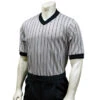 Smitty Body Flex Grey V-Neck Referee Shirt With Black Pinstripes 1 Smitty Body Flex Grey V-Neck Referee Shirt With Black Pinstripes -UMP ATTIRE Shop USA205 FLEX NF
