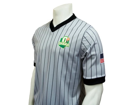 Ohio (OHSAA) Grey V-Neck Wrestling Referee Shirt 3 Ohio (OHSAA) Grey V-Neck Wrestling Referee Shirt