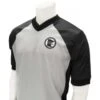 Minnesota (MSHSL) Men's Grey & Black V-Neck Referee Shirt -UMP ATTIRE Shop USA207MN