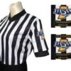 Indiana (IHSAA) 1" Stripe Body Flex Women's V-Neck Referee Shirt