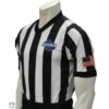 Georgia (GHSA) 2" Stripe Body Flex Men's V-Neck Basketball Referee Shirt -UMP ATTIRE Shop USA220GA GEORGIA GHSA MENS 2 STRIPE V NECK BASKETBALL REFEREE SHIRT 1