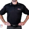 Illinois (IHSA) Umpire Shirt - Black -UMP ATTIRE Shop USA300ILL BK IIllinois Umpire Shirt Black Front