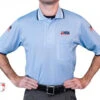 Illinois (IHSA) Umpire Shirt - Powder Blue 1 Illinois (IHSA) Umpire Shirt - Powder Blue -UMP ATTIRE Shop USA300ILL PB Illinois Umpire Shirt Powder Blue front 1