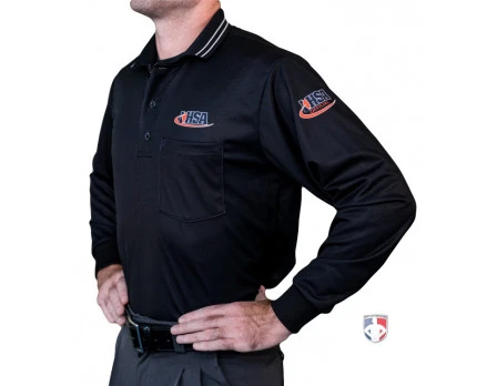 Illinois (IHSA) Long Sleeve Umpire Shirt - Black 4 Illinois (IHSA) Long Sleeve Umpire Shirt - Black - Image 2