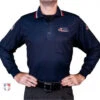 Illinois (IHSA) Long Sleeve Umpire Shirt - Navy -UMP ATTIRE Shop USA301ILL N Illinois IHSA Long Sleeve Umpire Shirt Navy Front