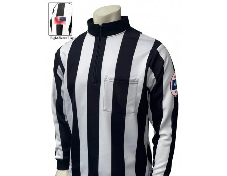 Kansas (KSHSAA) 2 1/4" Stripe Foul Weather Football Referee Shirt 3 Kansas (KSHSAA) 2 1/4" Stripe Foul Weather Football Referee Shirt