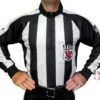 Rhode Island Football Officials Association (RIFOA) 2" Stripe Foul Weather Referee Shirt - Alternate Logo -UMP ATTIRE Shop USA730RI ALT Rhode Island Football Officials Association RIFOA 2 Stripe Foul Weather Referee Shirt Alternate Logo