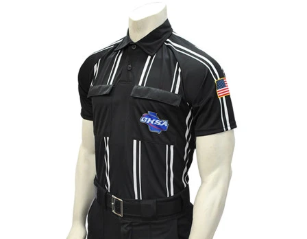 Georgia (GHSA) Short Sleeve Soccer Referee Shirt - Black 3 Georgia (GHSA) Short Sleeve Soccer Referee Shirt - Black