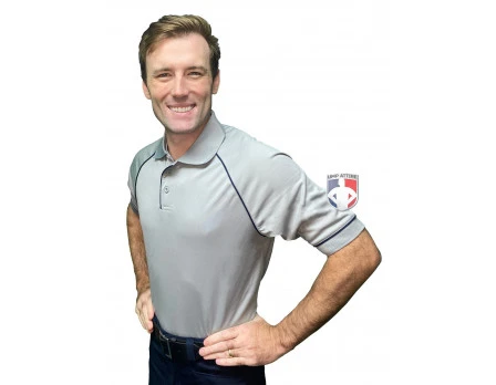 Smitty Men's Mesh Volleyball Referee Shirt - Grey 4 Smitty Men's Mesh Volleyball Referee Shirt - Grey - Image 2